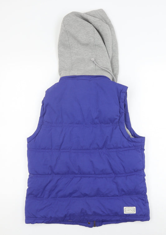 Animal Women's Blue Puffer Waistcoat Size 10