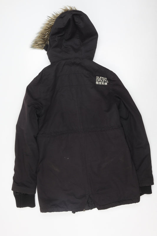 Superdry Women's Black Parka Jacket M Winter