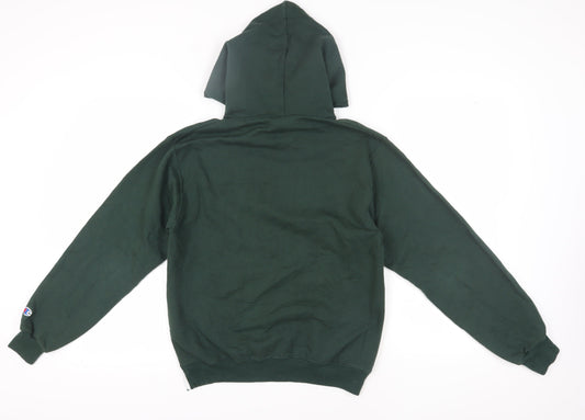 Champion Men's Green Pullover Hoodie - Size S