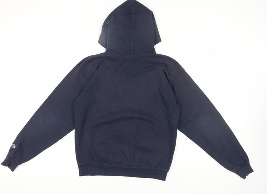 Champion Blue Hoodie Unisex Adult Medium Pullover