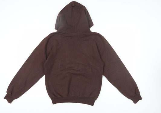 Champion Unisex Brown S Pullover Hoodie with Logo