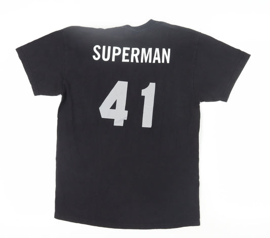 Port and Company Men's Black Medium Superman T-Shirt