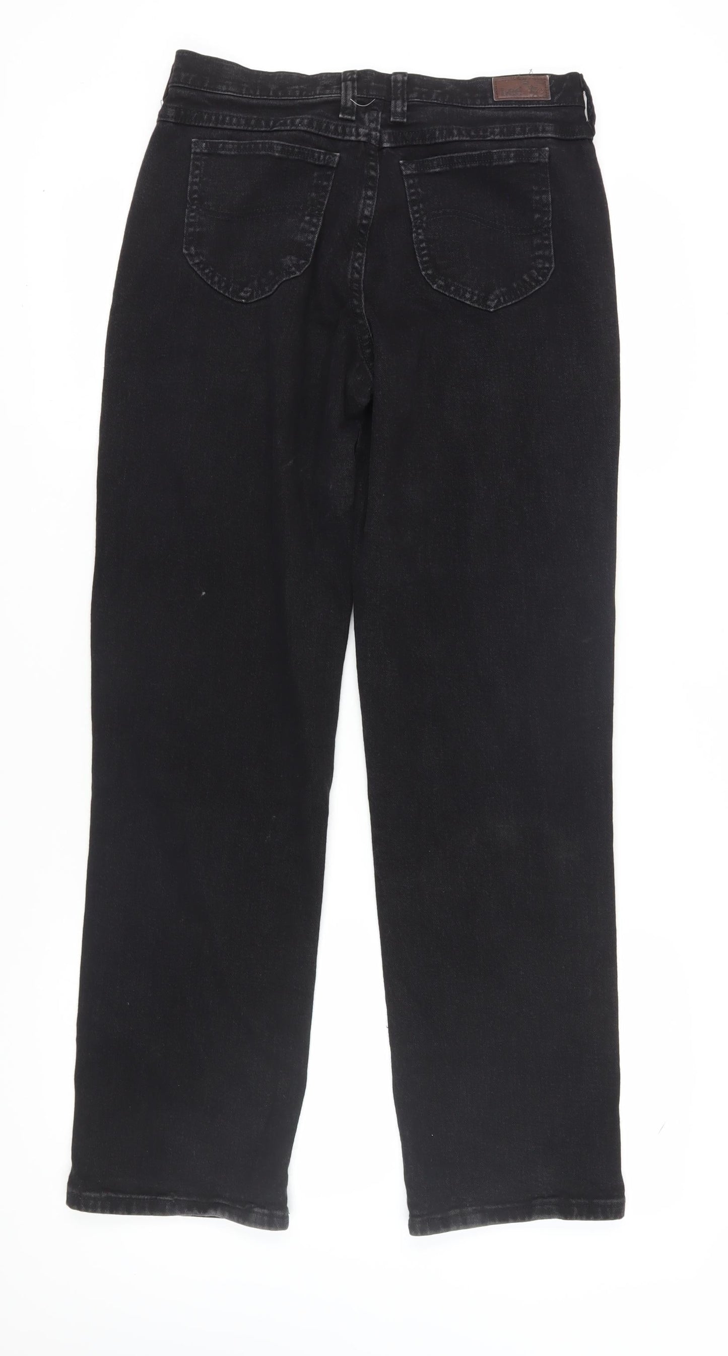 Lee Women's Black Straight Jeans Size 8 Relaxed Fit