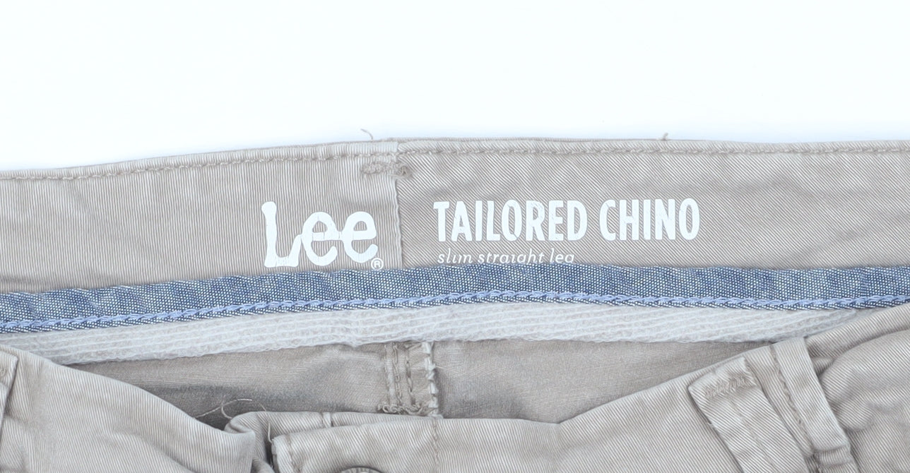 Lee Women's Beige Chino Trousers Size 8 Slim Fit