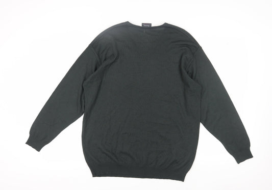 Bardas Men's Black Acrylic V-Neck Pullover XL
