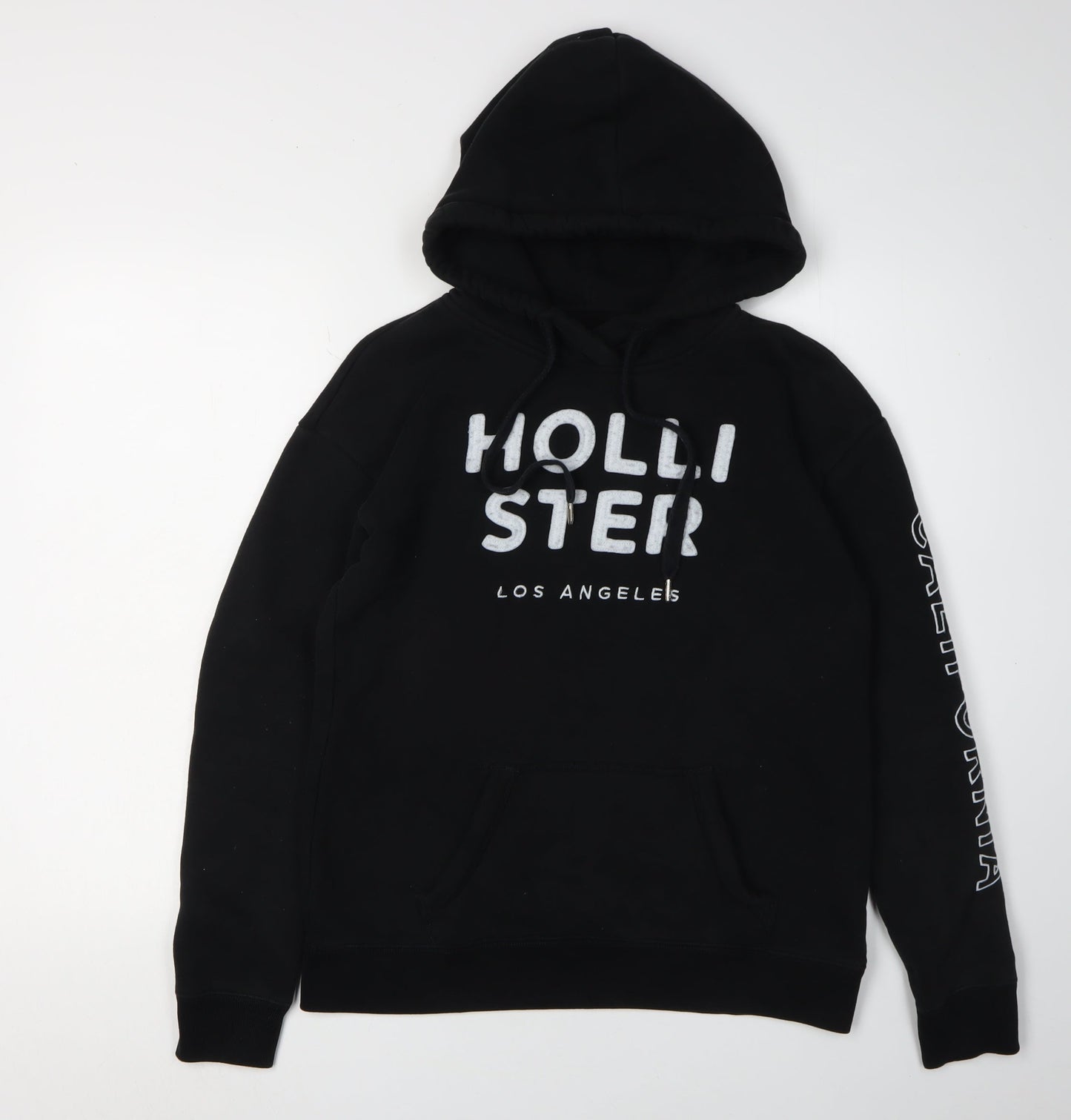 Hollister Men's Black Pullover Hoodie, Size S