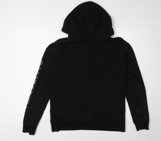 Hollister Men's Black Pullover Hoodie, Size S