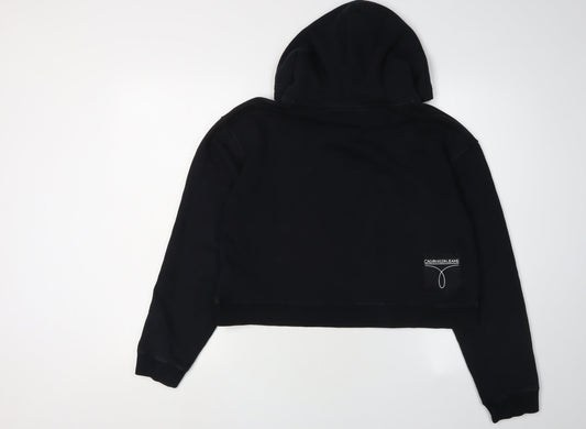 Calvin Klein Women's Black Hoodie M Pullover