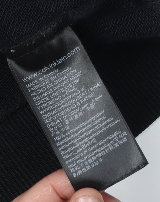 Calvin Klein Women's Black Hoodie M Pullover