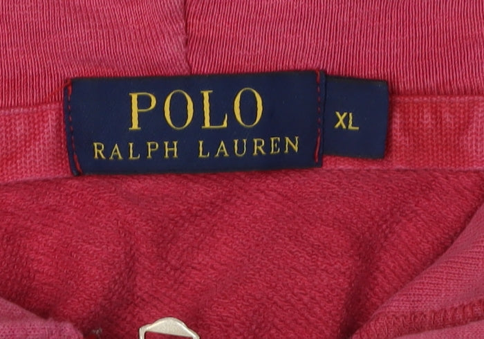 Polo Ralph Lauren Women's Red Full Zip Hoodie XL