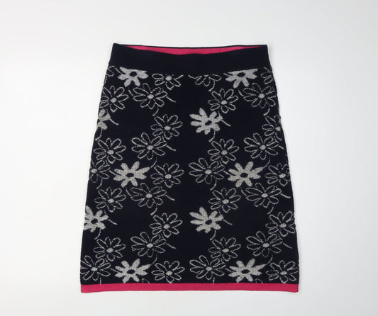 White Stuff Women’s Black Floral Pencil Skirt Size 12