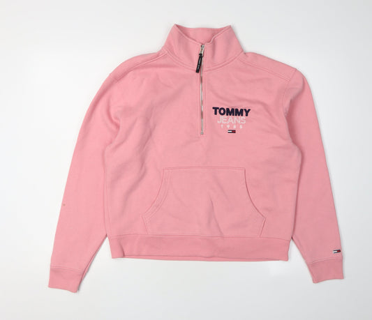 Tommy Jeans Pink Pullover Sweatshirt Women's M