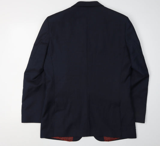 Ted Baker Men's Blue 40R Classic 1 Piece Suit Jacket