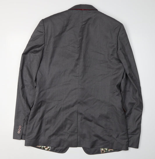 Ted Baker Men's Grey Blazer, Size 42, Wool