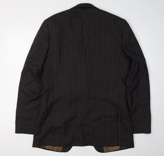 A39 Savile Row Men's Black Pinstripe Blazer Size 38L