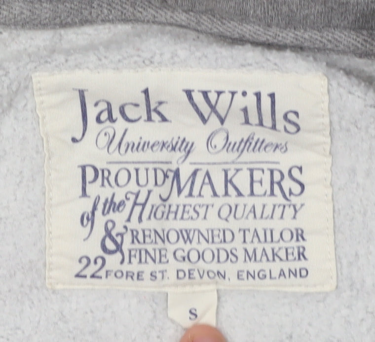 Jack Wills Men's Grey Full Zip Hoodie, Size S