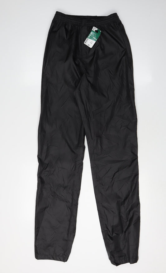 Decathlon Men's Black Windbreaker Trousers S