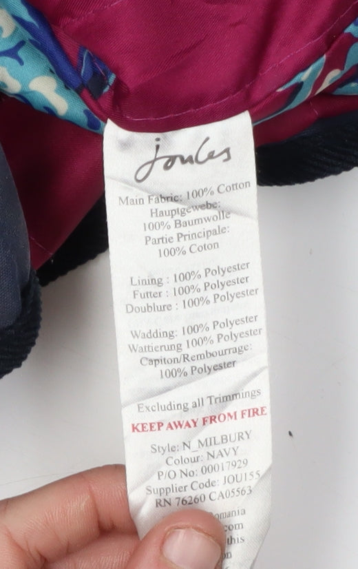 Joules Women's Blue Belted Jacket Size 12 Casual
