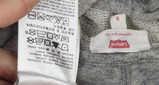 Levi's Men's Grey Logo Hoodie - Size S, Pullover, Cotton