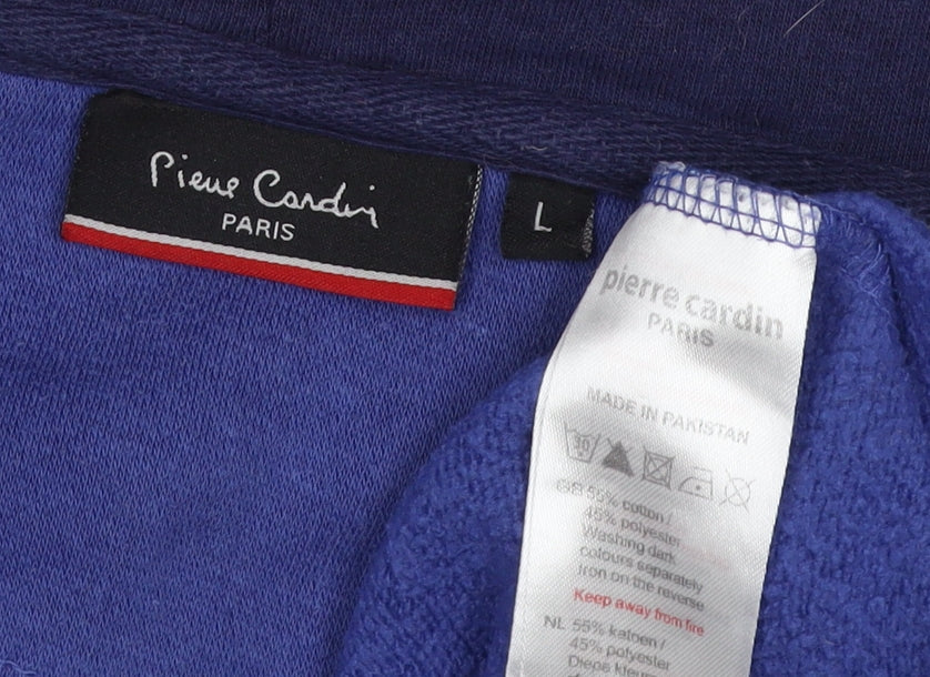Pierre Cardin Men's Blue Full Zip Hoodie L