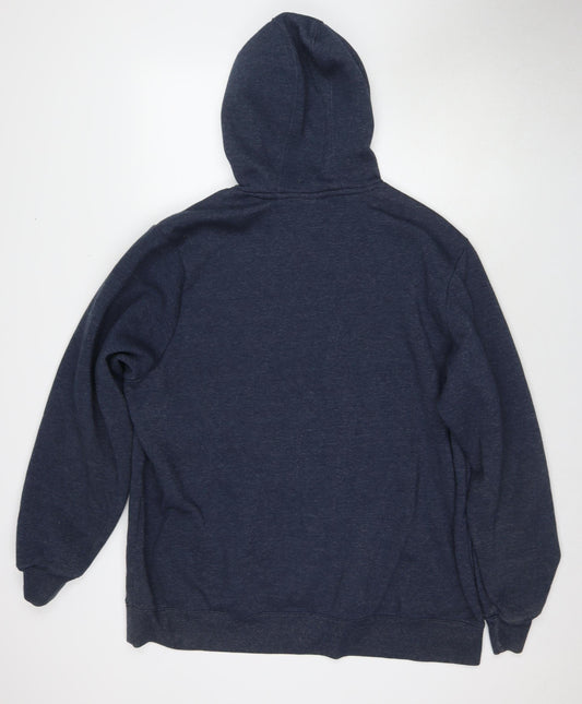 Slazenger Men's Blue Pullover Hoodie, L, Logo Accent