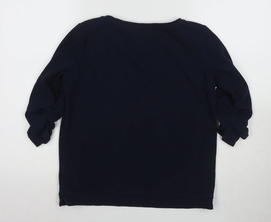 Womens UK Size M TOM TAILOR Blue Cotton Blend T-Shirt