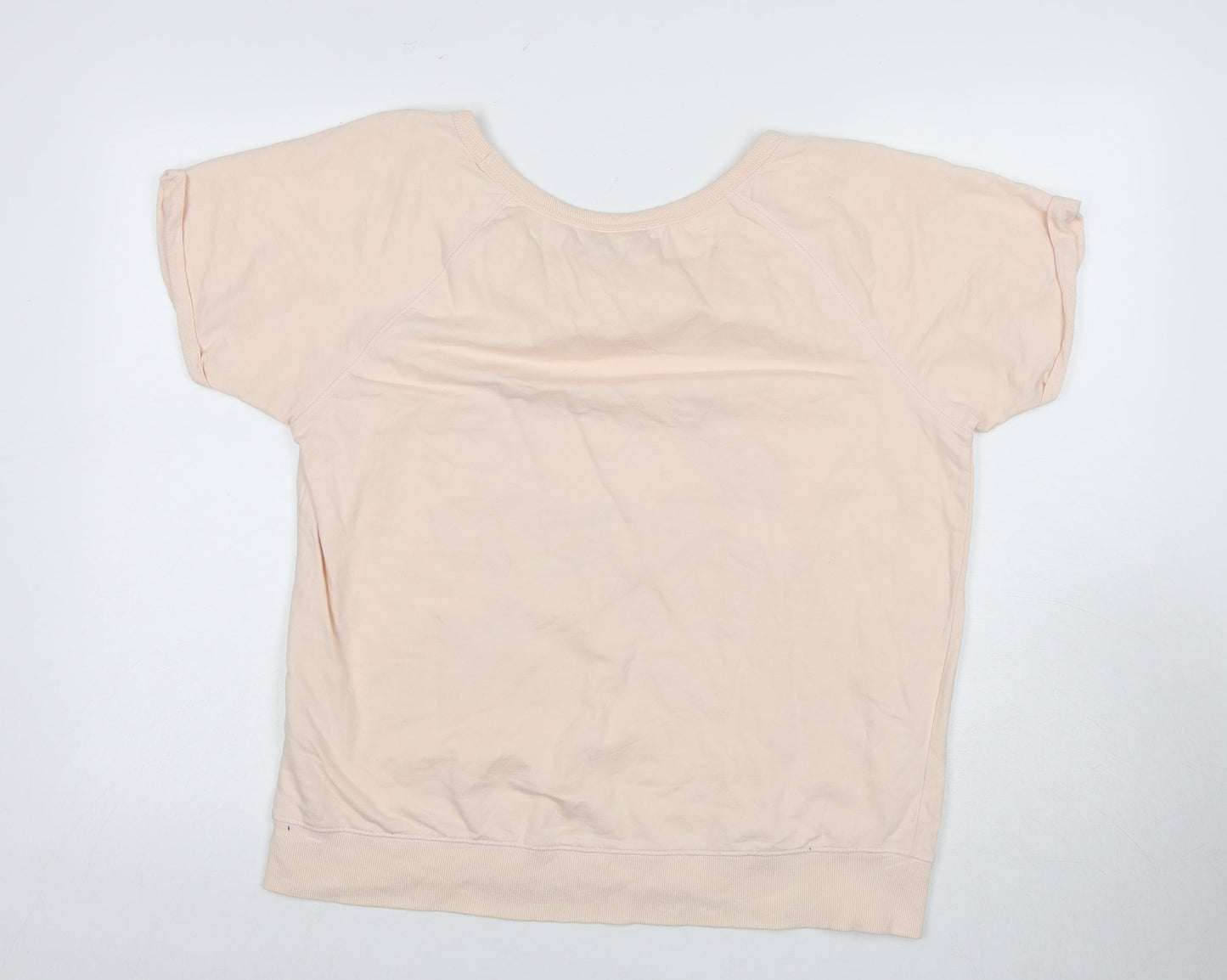 Disney Women Pink T-Shirt UK 18 Short Sleeve