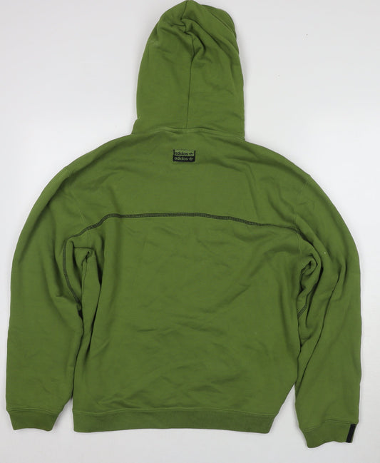 Adidas Men's Green Pullover Hoodie, Size S