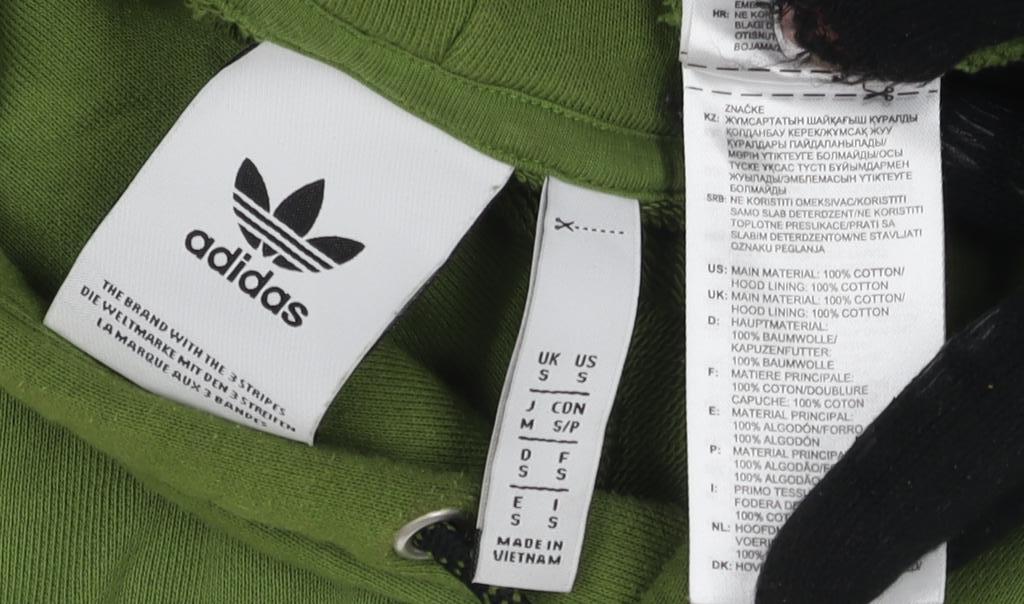 Adidas Men's Green Pullover Hoodie, Size S