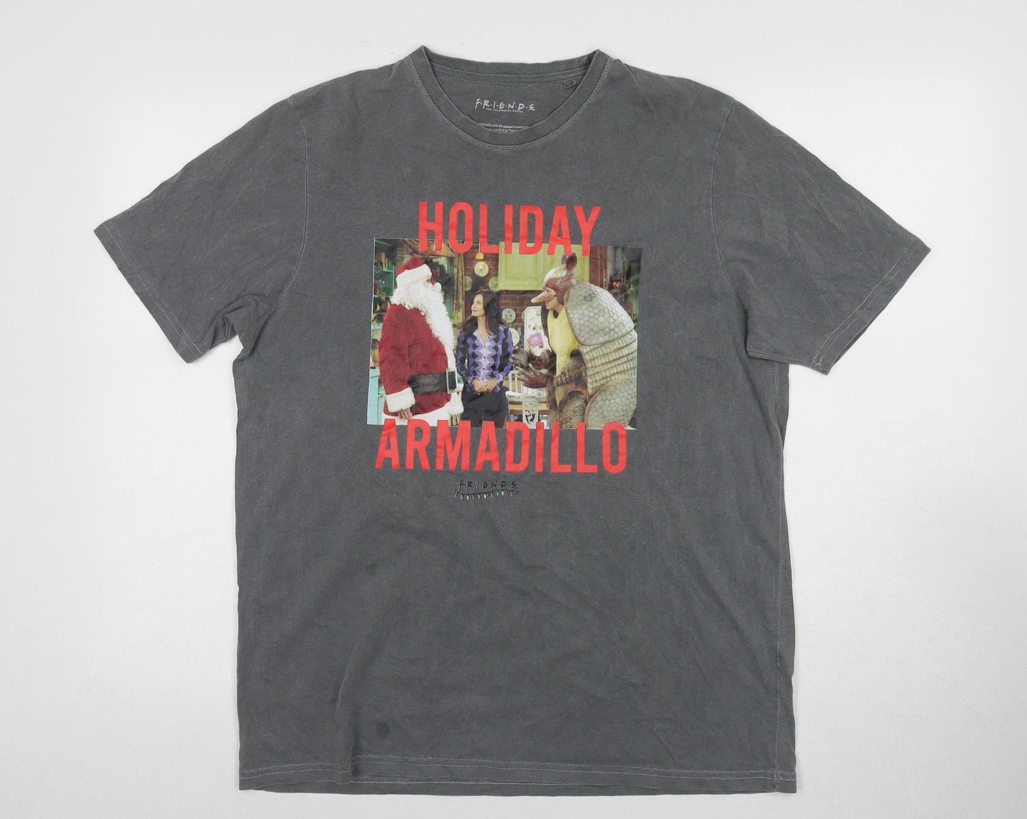 Friends Grey Holiday Armadillo T-Shirt M Unisex