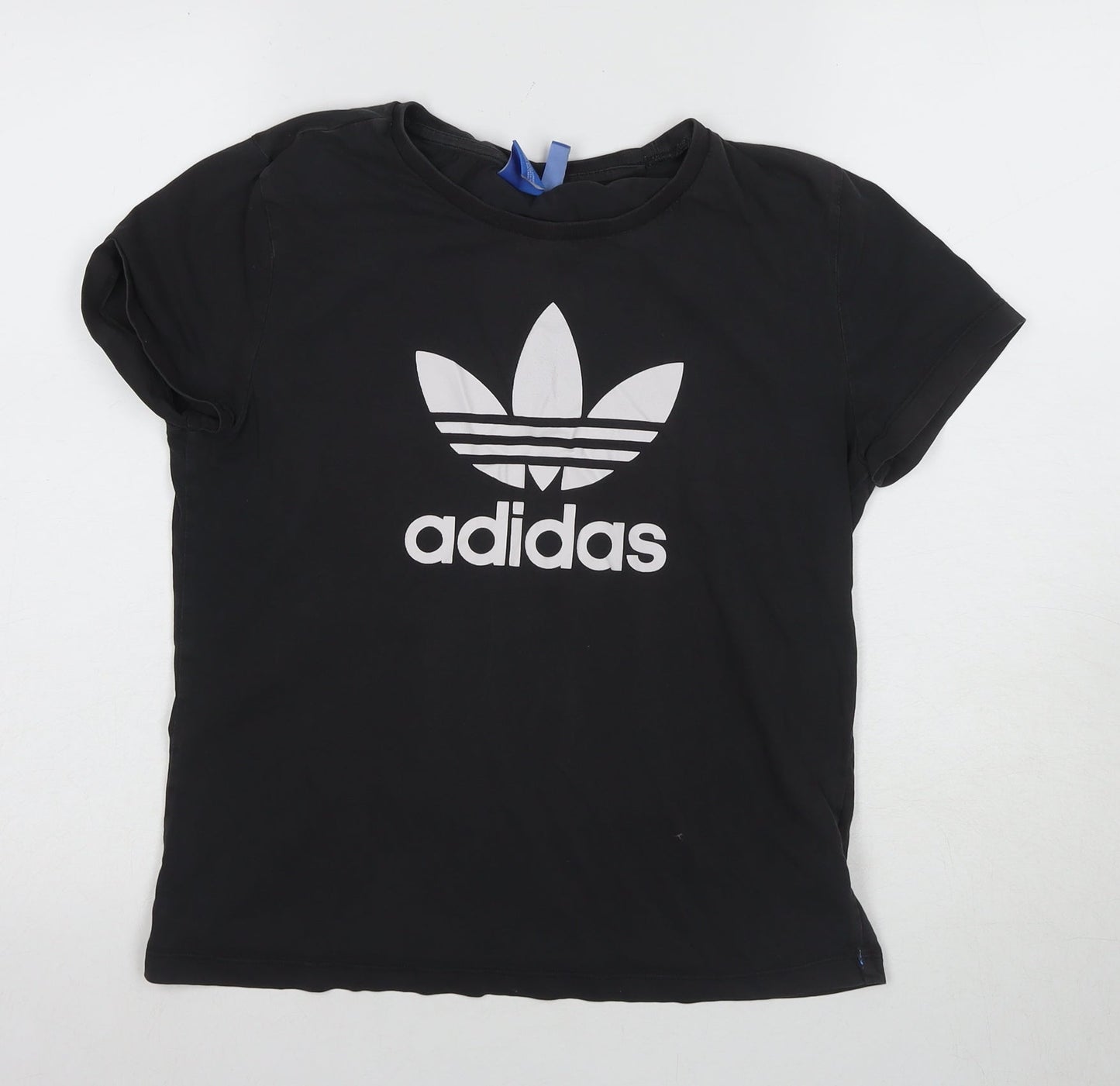 Adidas Unisex Black Cotton T-Shirt, Size 16, Casual Sports