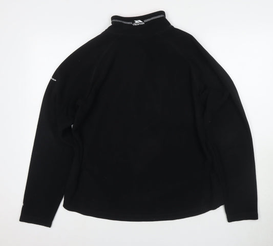 Trespass Unisex Black Fleece Pullover Sweatshirt XL