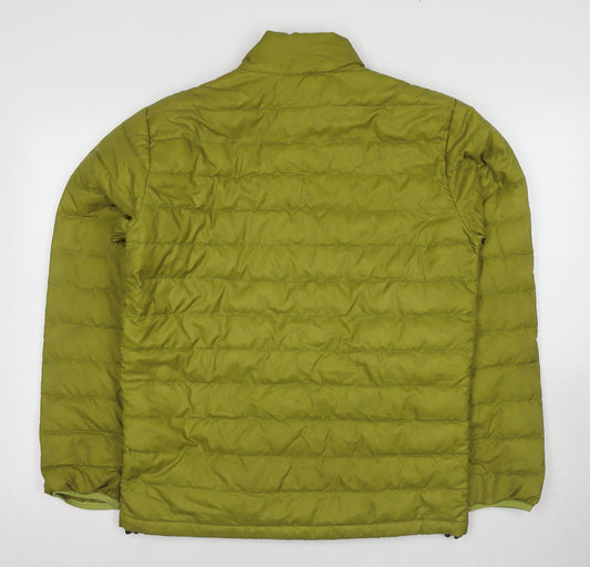 Levi's Men's Green Puffer Jacket S Stand-Up Collar Casual