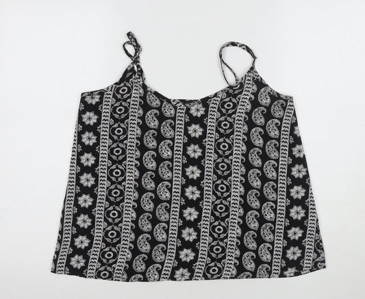 Hollister Women's Black Paisley Camisole Tank Top S