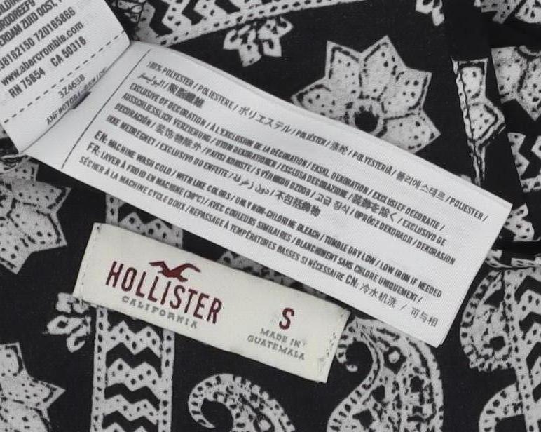 Hollister Women's Black Paisley Camisole Tank Top S