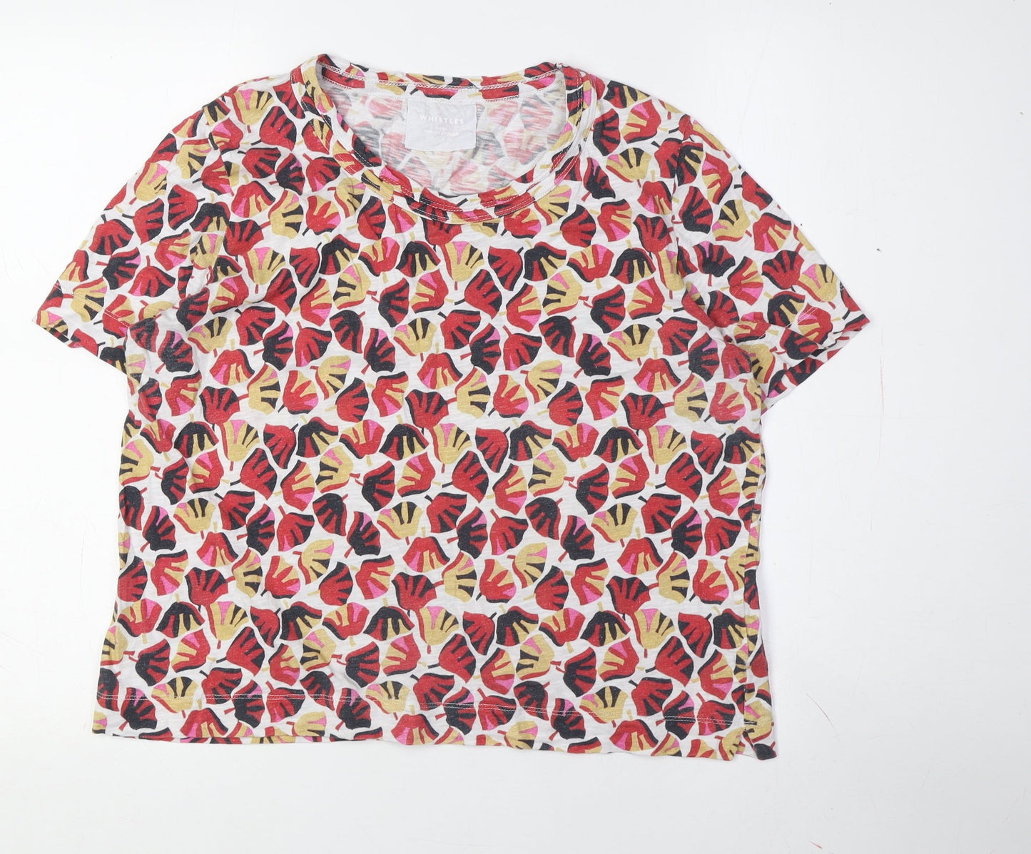 Whistles Women's Multicoloured Floral T-Shirt Size L