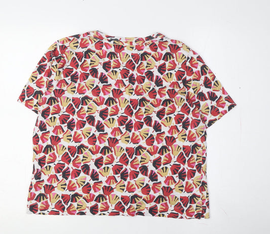 Whistles Women's Multicoloured Floral T-Shirt Size L