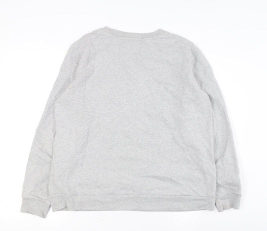 Calvin Klein Men's Grey XL Logo Sweatshirt Pullover