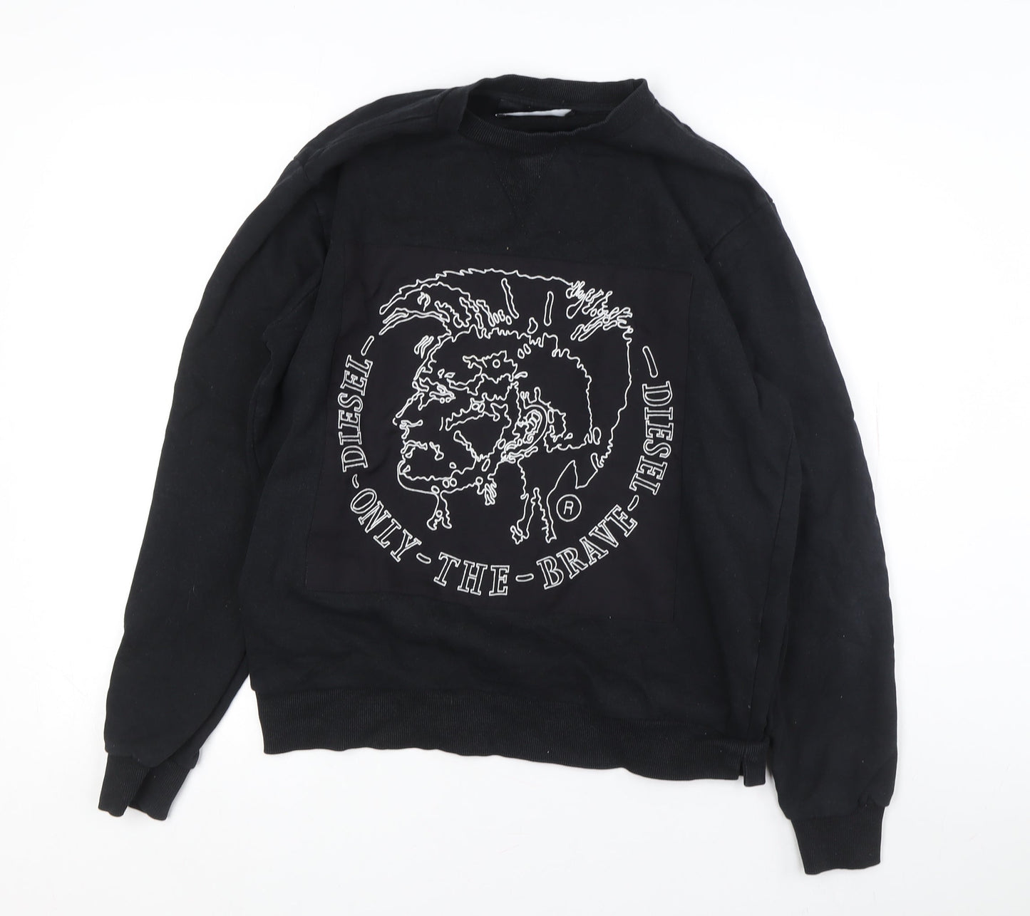 Diesel Men's Black Logo Graphic Sweatshirt Size M