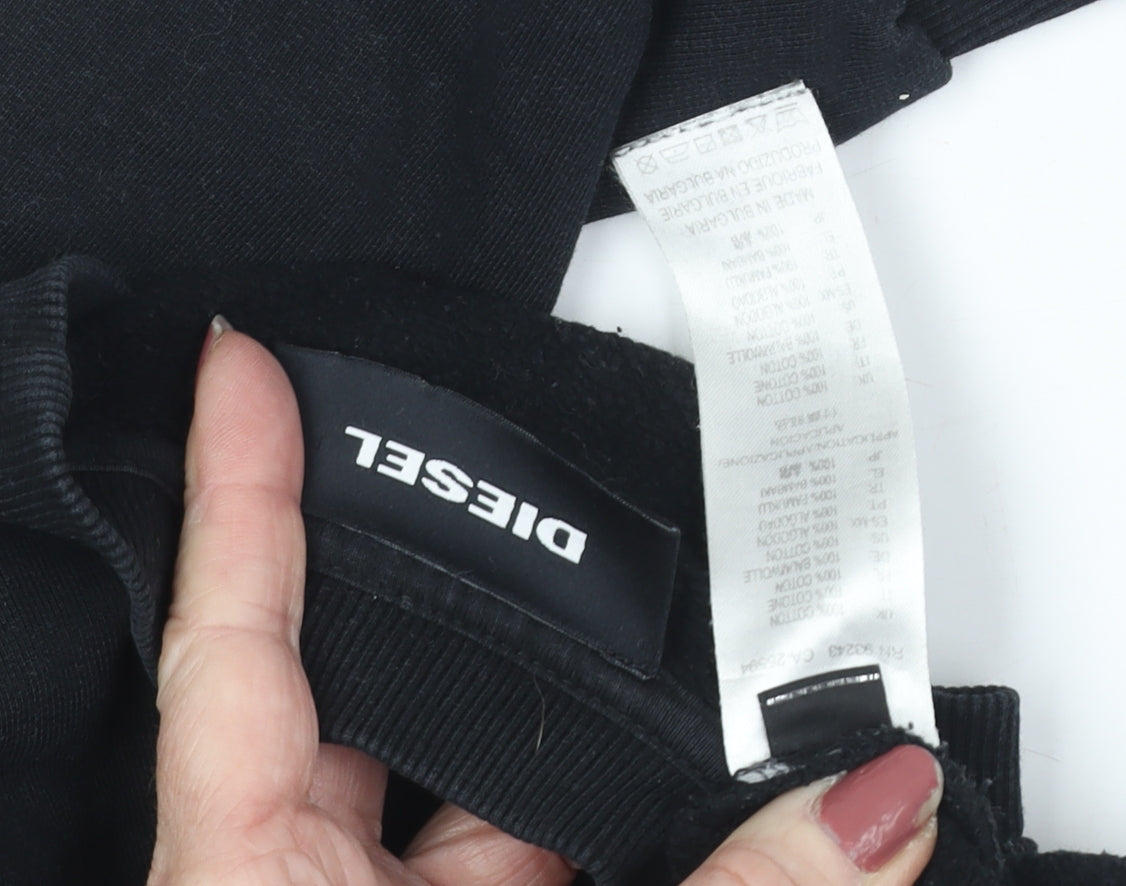 Diesel Men's Black Logo Graphic Sweatshirt Size M