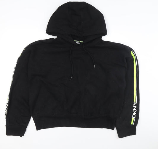 DKNY Men's Black 2XL Pullover Hoodie with Logo