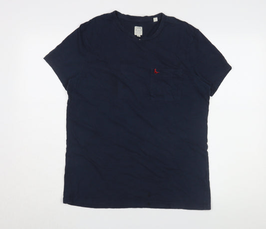 Jack Wills Men's Blue Crew Neck T-Shirt Medium