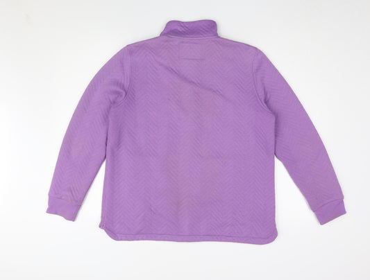 Lands' End Women's Purple Medium Jacket Casual Zip