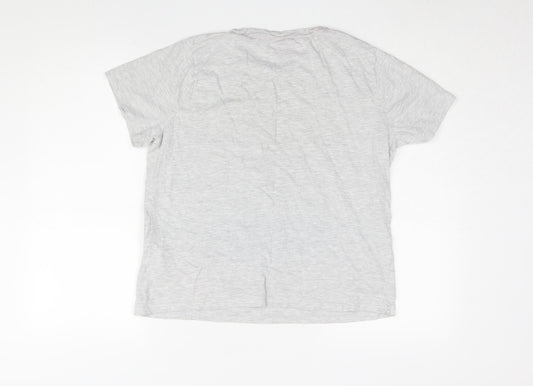 Unisex Adultss UK Size 12 LFC Grey Cotton Blend T-Shirt