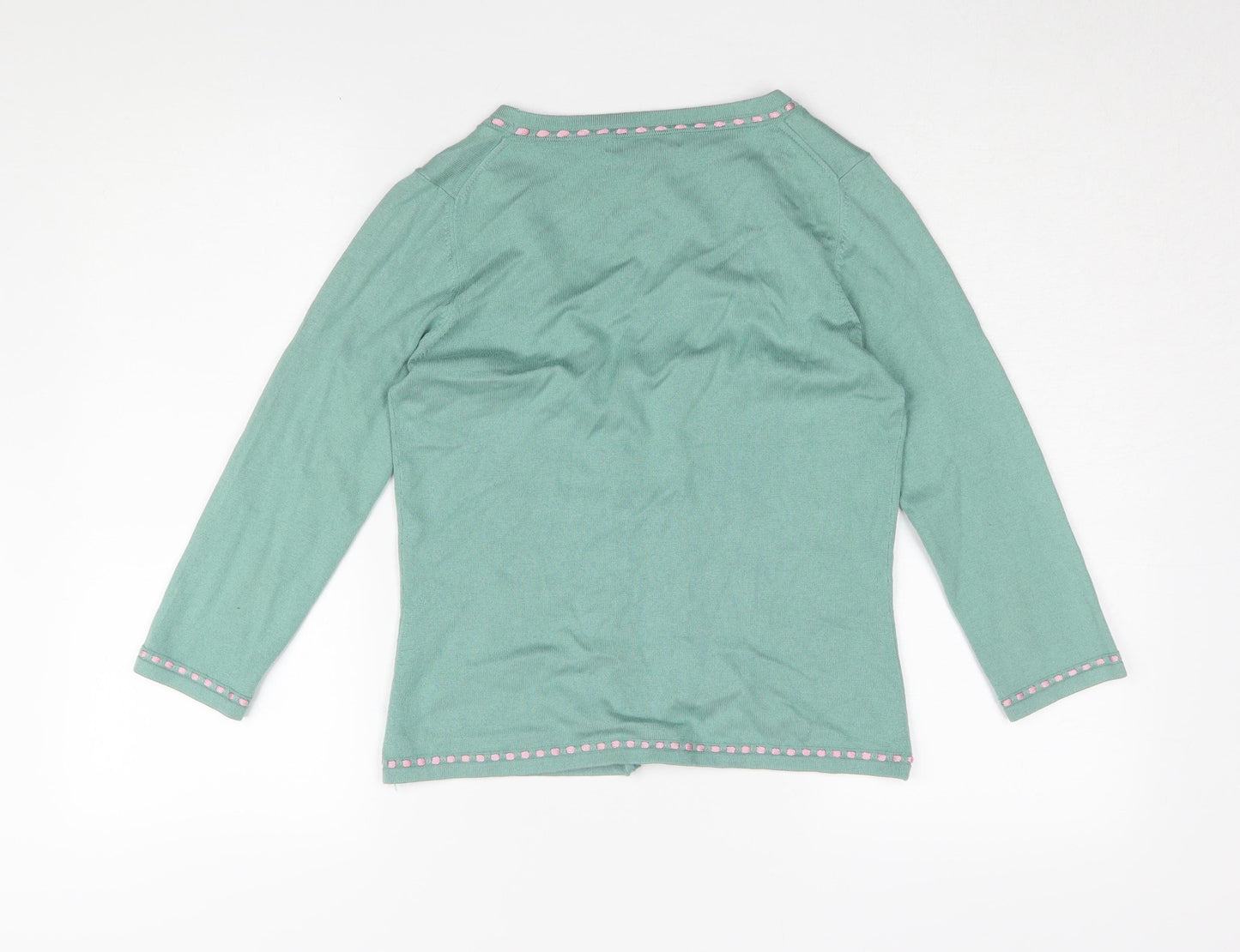 L.K. Bennett Green Silk Blend Women's Cardigan - Small