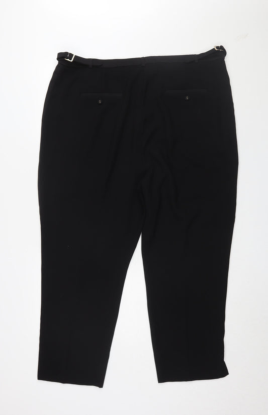 Next Women's Black Dress Pants Size 20 Belted Business