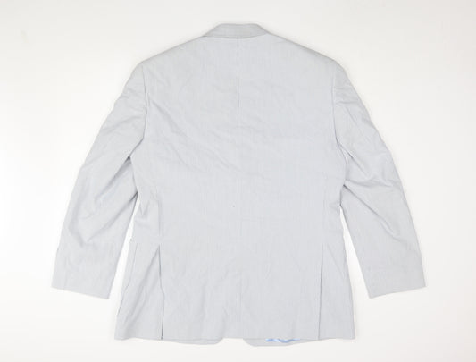 Howick Men's Blue Striped Blazer 42R Classic Fit