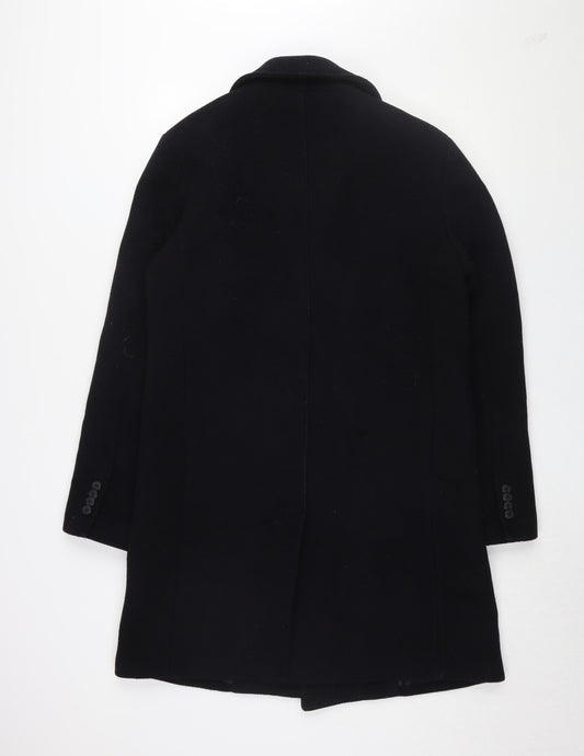 Stradivarius Women's Black Pea Coat M Double-Breasted