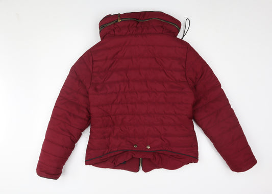 Pretty Little Thing Women's Red Puffer Jacket Size L