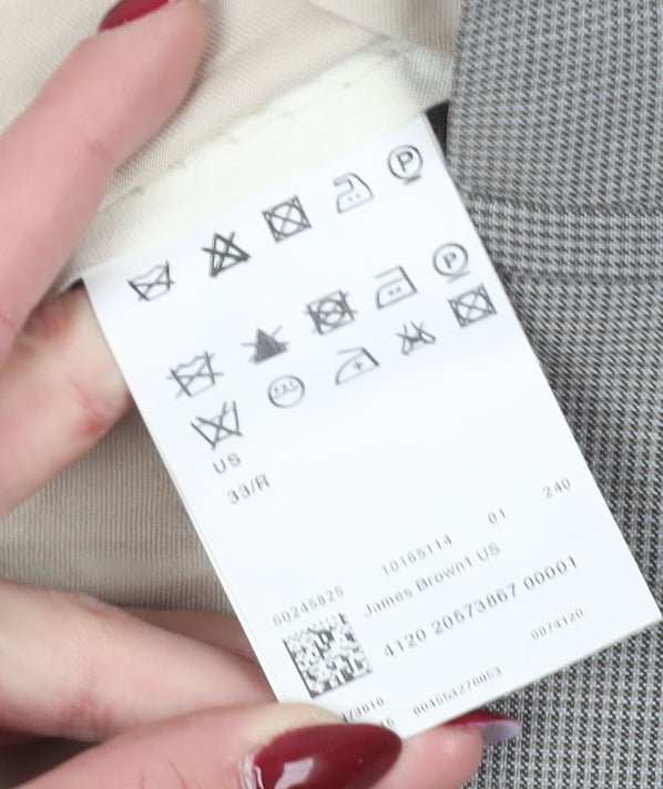 Hugo Boss Men's Grey Dress Pants, Size 37, Regular Fit